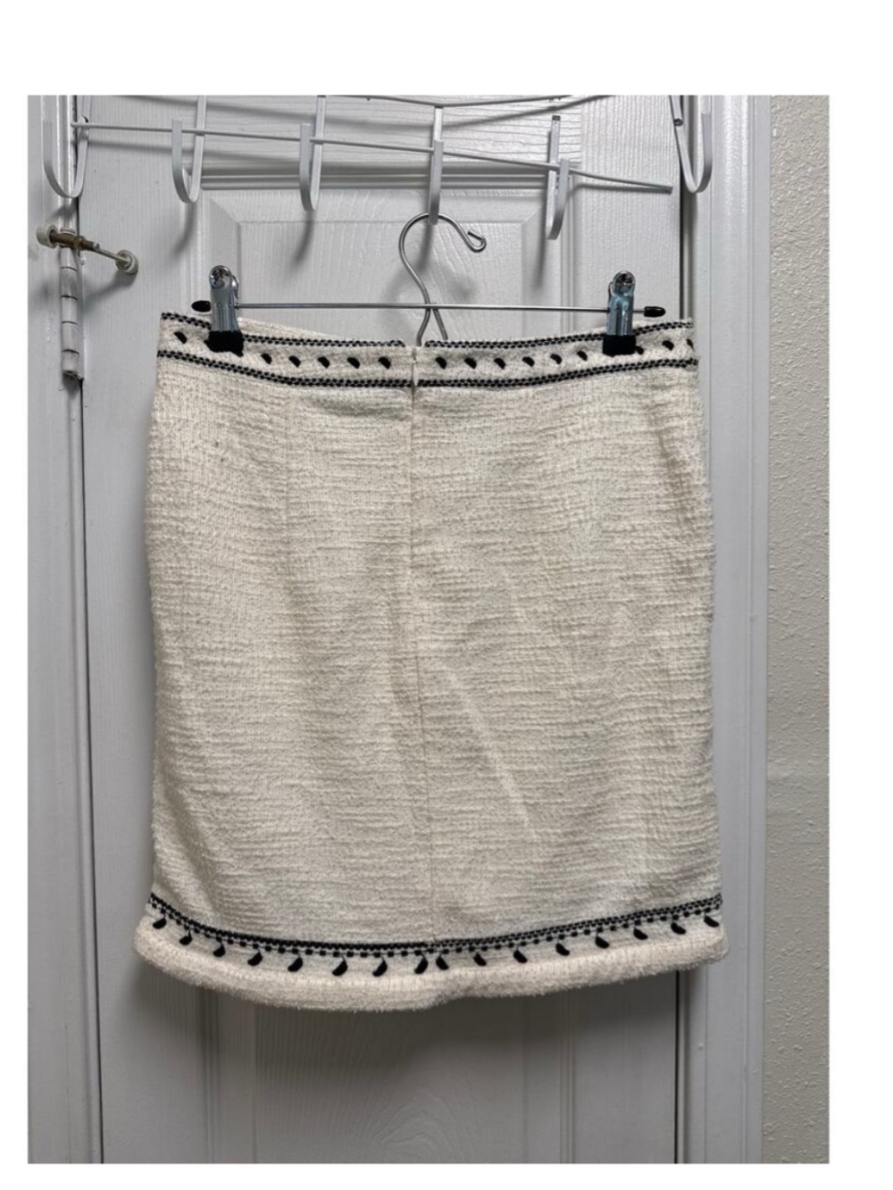 Anthropologie Dolan Textured Terry Cloth Bohemian Embroidered Mini Skirt Size Sm - Picture 3 of 4